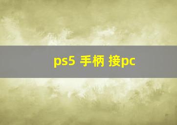 ps5 手柄 接pc